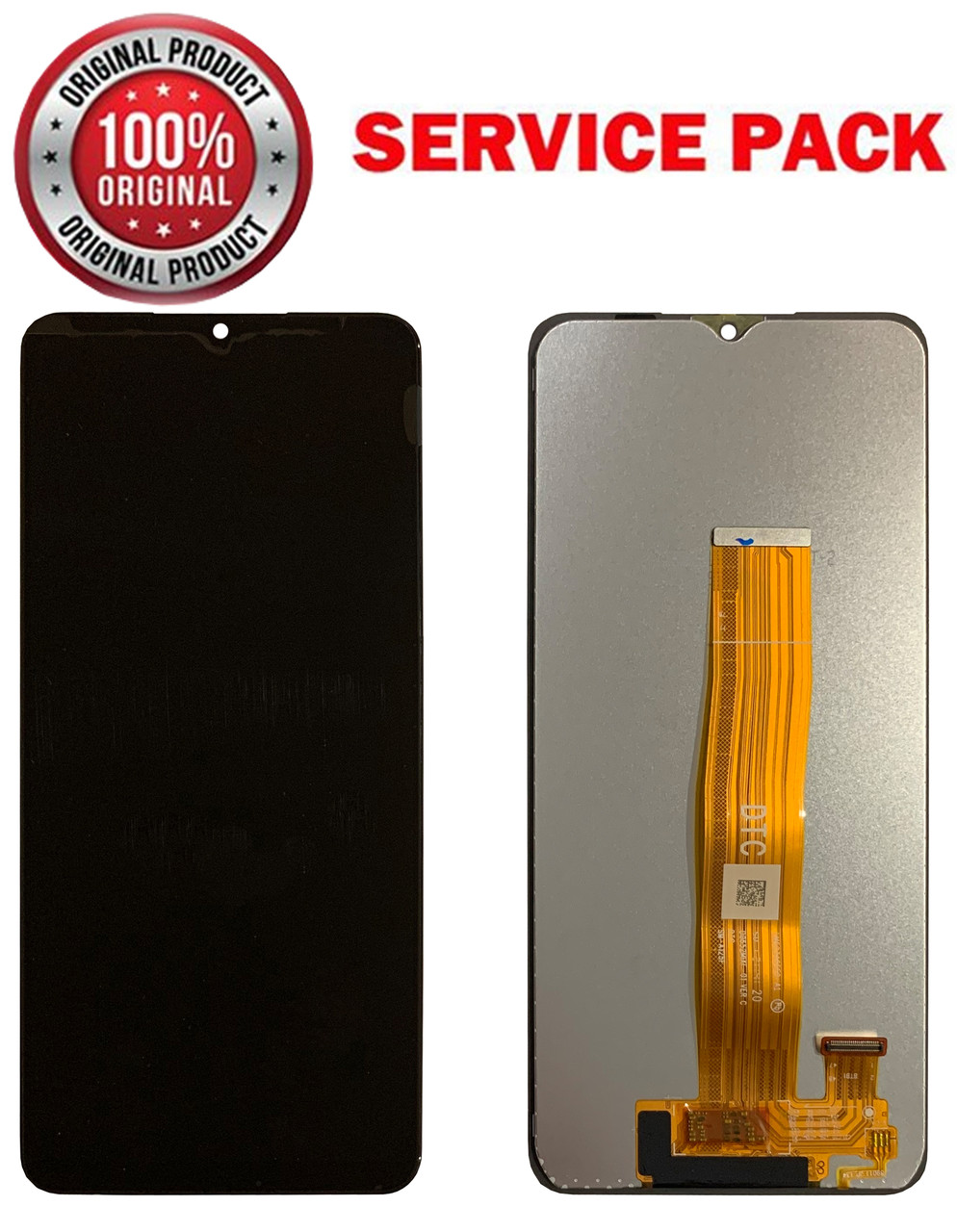Дисплейний модуль (екран) для Samsung A12s A127 чорний Оригінал 100% SERVICE PACK GH82-24491A