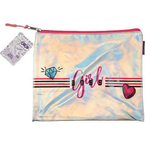 Папка А5 BOSS 255х21х1см голографисккожа срібло, фото 1