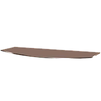 Скляна поличка навісна радіусна Commus PL2 RB (240х350х6мм)