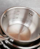 Каструля 1.5 л із неіржавкої сталі Edenberg MR-3505-18 Індукційна каструля з неіржавкої сталі з товстим дном, фото 5