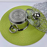 Каструля 1.5 л із неіржавкої сталі Edenberg MR-3505-18 Індукційна каструля з неіржавкої сталі з товстим дном, фото 3