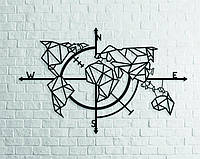 Декоративне панно "Карта світу"
