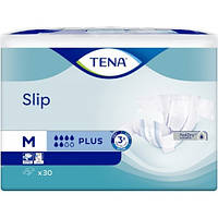 Подгузники для взрослых Tena Slip Plus Medium 30 шт 73-122 см 6 капель