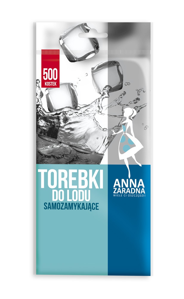 Пакети Anna Zaradna для льоду 500 кульок самозакриваючі