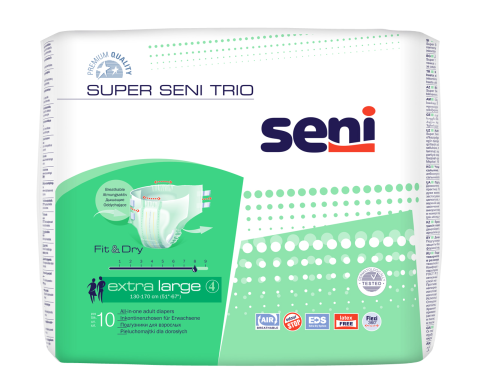 Підгузки для дорослих Super Seni Trio Extra Large 130-170 см 10 шт 8 крап.