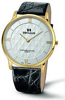 Часы наручные  Seculus 4455.1.106 white, pvd, black leather