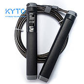 Цифрова скакалка KYTO2200 на підшипниках для CrossFit (лічильник стрибків, підрахунок часу, таймер однохвилинний)