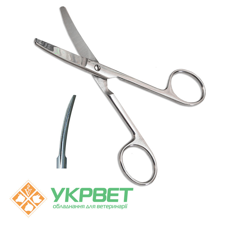 Ножиці вертикально зігнуті тупокінцеві