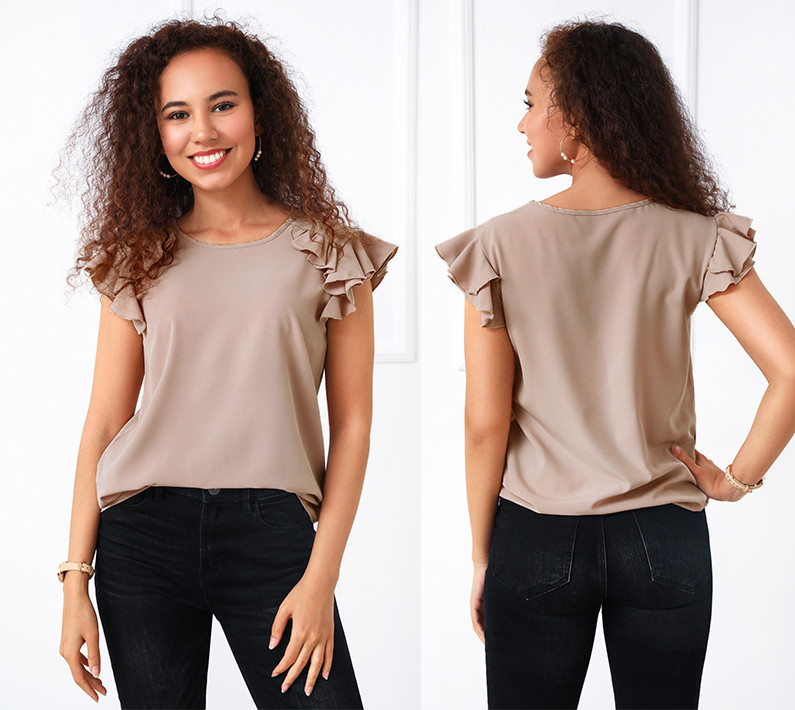 Літня жіноча блуза з воланами "Teresa"| Розпродаж моделі