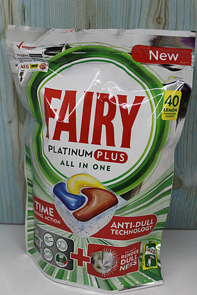 Таблетки для посудомийки Fairy Platinum Plus 40 шт