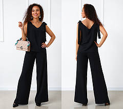 Літній жіночий костюм з широкими брюками "Ясмін"| Норма і батал| Розпродаж моделі, фото 2