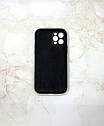 Чохол з мікрофіброю для iPhone 12 Pro оригінальний Silicone Case протиударний  чорний з захистом камери, фото 3