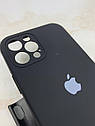 Чохол з мікрофіброю для iPhone 12 Pro оригінальний Silicone Case протиударний  чорний з захистом камери, фото 2