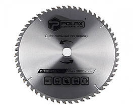 Диск пильний по дереву з твердосплавними напайками 350x32,0/30, 56Т POLAX (54-153)