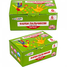 Фарби пальчикові 6 кольорів, 240 мл Craft and Joy "Гамма", фото 4