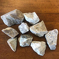 Натуральный камень галтовка крошка Кварц не прозрачный не обработанный скол 30-50 мм (50 грамм, 2 шт)