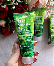 Пінка для вмивання FarmStay 76 Green Tea Seed очищаюча 100 мл