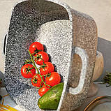 Каструля казан 3.7 л 22 см з гранітним антипригарним покриттям Edenberg EB-3972 Казан-смаження, фото 10