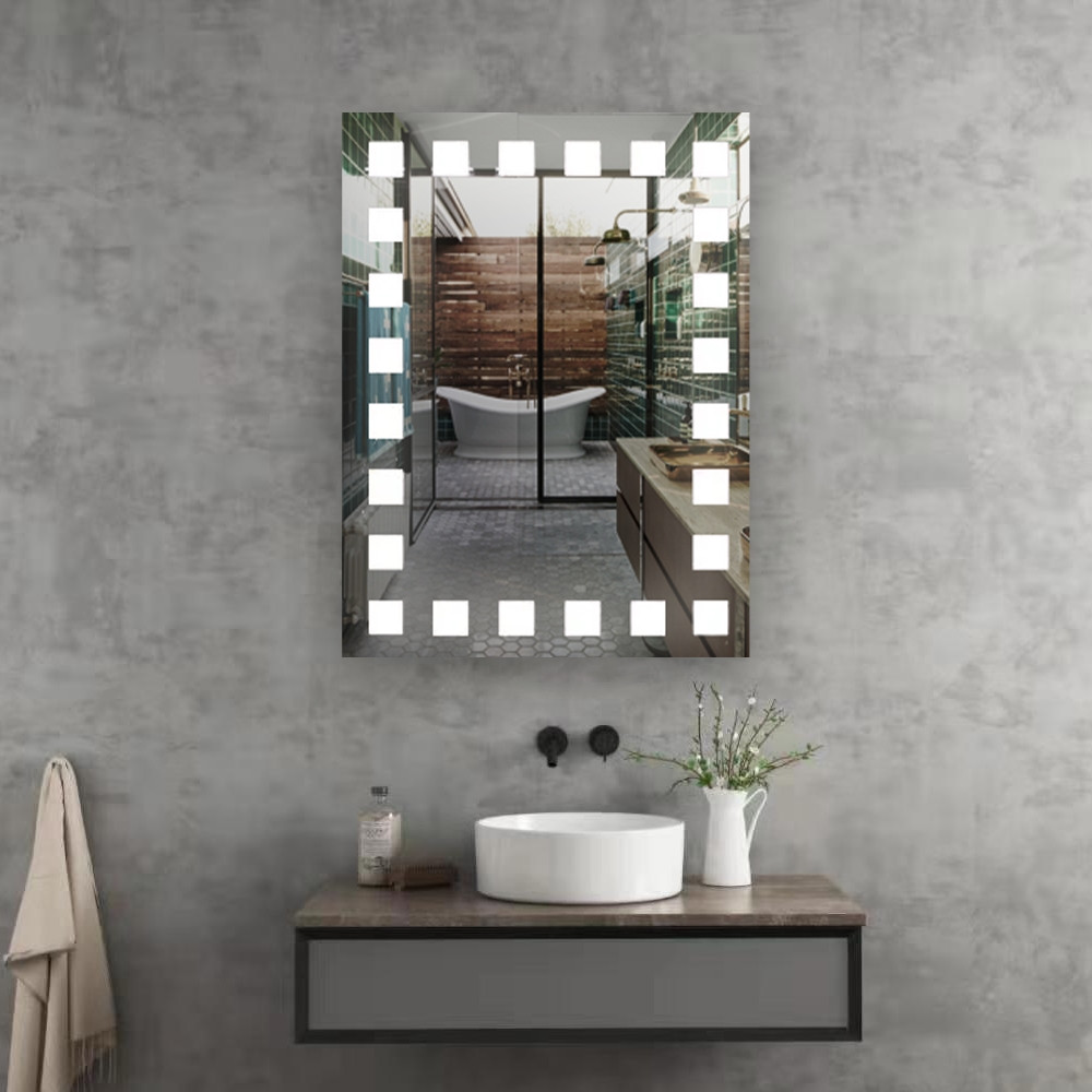 Дзеркало 60*80 см з LED підсвічуванням Настінне дзеркало з лід підсвіткою для ванної кімнати 10009