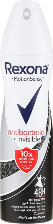 Дезодорант спрей Rexona Antibacterial Invisible 01159