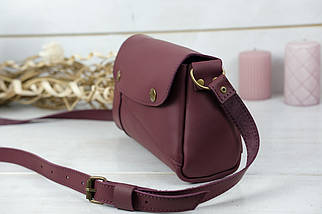 Жіноча сумка Тіффані з натуральної шкіри колір Бордо, фото 4