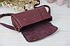 Жіноча сумка Тіффані з натуральної шкіри колір Бордо, фото 6