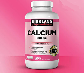 Kirkland Signature Calcium with Vitamin D3 600mg - Кальцій з Вітаміном D3 600мг (500табл.)