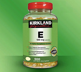 Kirkland Signature Vitamin E (400 IU) - Вітамін Е 180мг (500табл.)