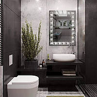 Дзеркало 60*80 см з LED підсвічуванням Настінне дзеркало з лід підсвіткою для ванної кімнати 10085