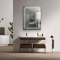 Дзеркало 60*80 см з LED підсвічуванням Настінне дзеркало з лід підсвіткою для ванної кімнати 10088
