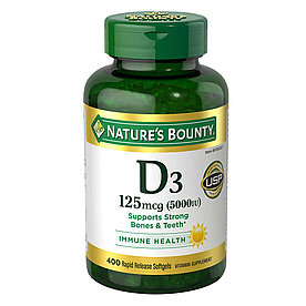 Nature's Bounty Vitamin D3 125mcg - Вітамін D3 125мг (400табл.)