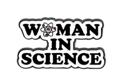 Брошь брошка пин значок металл женщина наука woman in science - фото 1 - id-p1420991587