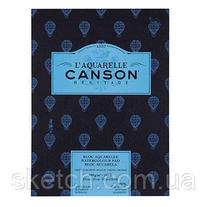 Альбом для акварелі грубе зерно Canson Heritage, 300гр, 21х31см, 12л.