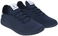 Мужские кроссовки лето сетка для бега спортзала комфорт стильные легкие дышащие синие 44 размер Restime 21169