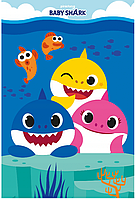 Детский флисовый плед Baby Shark - Беби Шарк - оригинал Pinkfong
