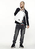 Білий чоловічий рюкзак міський, повсякденний, для ноутбука 15,6 матова еко-шкіра, фото 5
