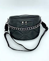 Женская сумка из Экокожи черного цвета «Пеги»