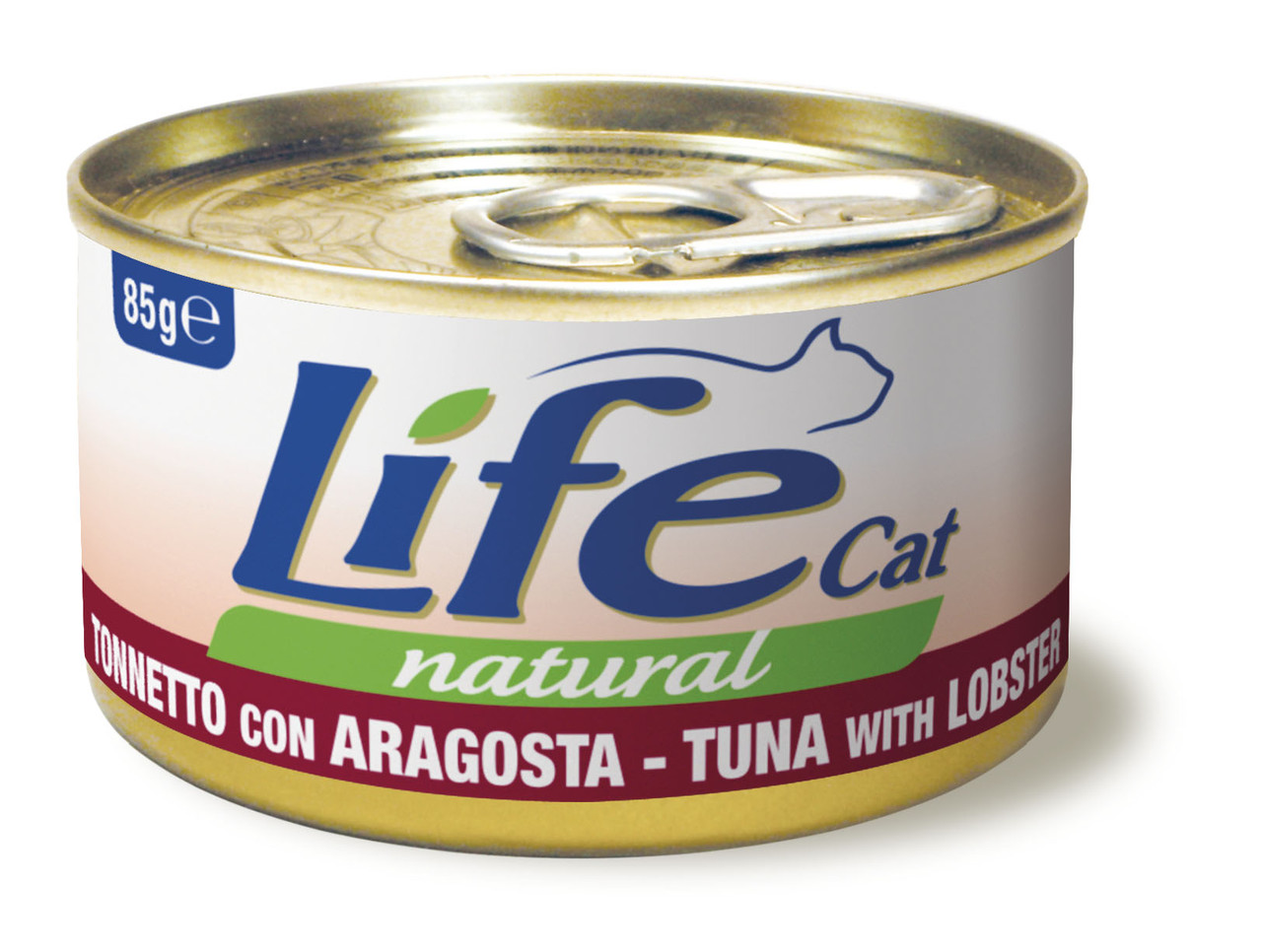 Консерва для котів класу холистик LifeCat tuna with lobster 85g, ЛайфКет 85гр Тунець з омарами