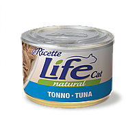 Консерва для кошек класса холистик LifeCat tuna 150g, ЛайфКет 150гр Тунец