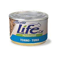 Консерва для котів класу холистик LifeCat tuna 150g, ЛайфКет 150гр Тунець