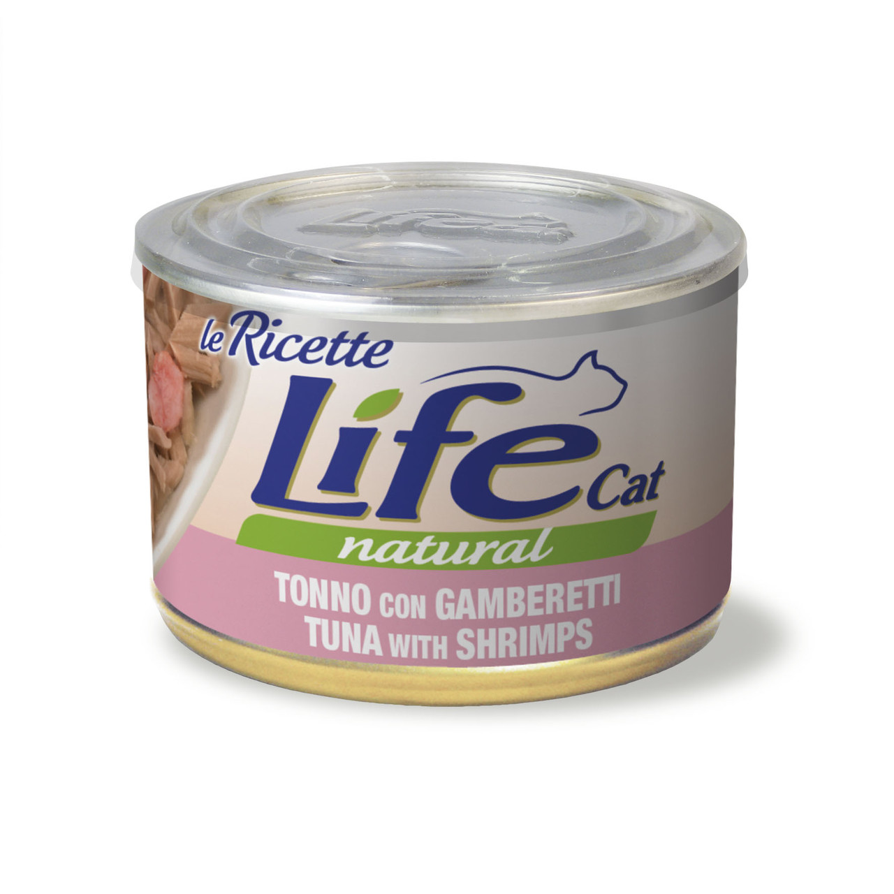 Консерва для котів класу холистик LifeCat tuna with shrimps 150g, ЛайфКет 150гр Тунець з креветками
