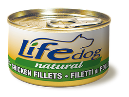 Консерва для собак класу холистик LifeDog chicken fillets 90g,ЛайфКет 90гр Куряче філе