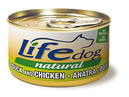 Консерва для собак класу холистик LifeDog duck and chicken 90g,ЛайфКет 90гр Качка з куркою