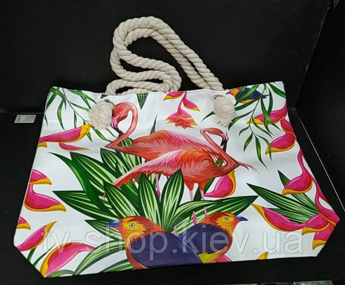 Сумка пляжна Пара Фламінго, фото 1