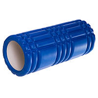 Ролик массажный для йоги, пилатеса, фитнеса Grid 3D Roller FI-6277 синий