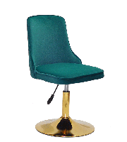 Крісло Adam GD — Base зелений 1003 велюр на золотій круглій опорі з регулюванням висоти 41-55 см, фото 4