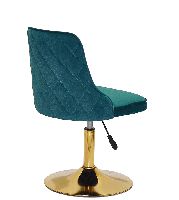 Крісло Adam GD — Base зелений 1003 велюр на золотій круглій опорі з регулюванням висоти 41-55 см, фото 3