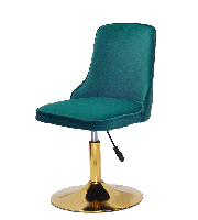 Крісло Adam GD — Base зелений 1003 велюр на золотій круглій опорі з регулюванням висоти 41-55 см, фото 2