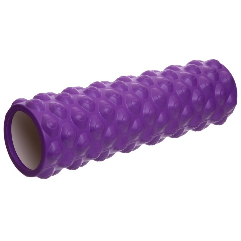 Ролик масажний для йоги, пілатесу, фітнесу Grid Bubble Roller FI-6672 фіолетовий