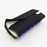Масажний килимок Аплікатор Кузнєцова + валик масажер для спини/шиї/ніг/стоп/голови/тіла OSPORT (n-0002) Чорно-фіолетовий, фото 5